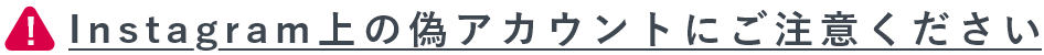 Instagram上の偽アカウントにご注意ください